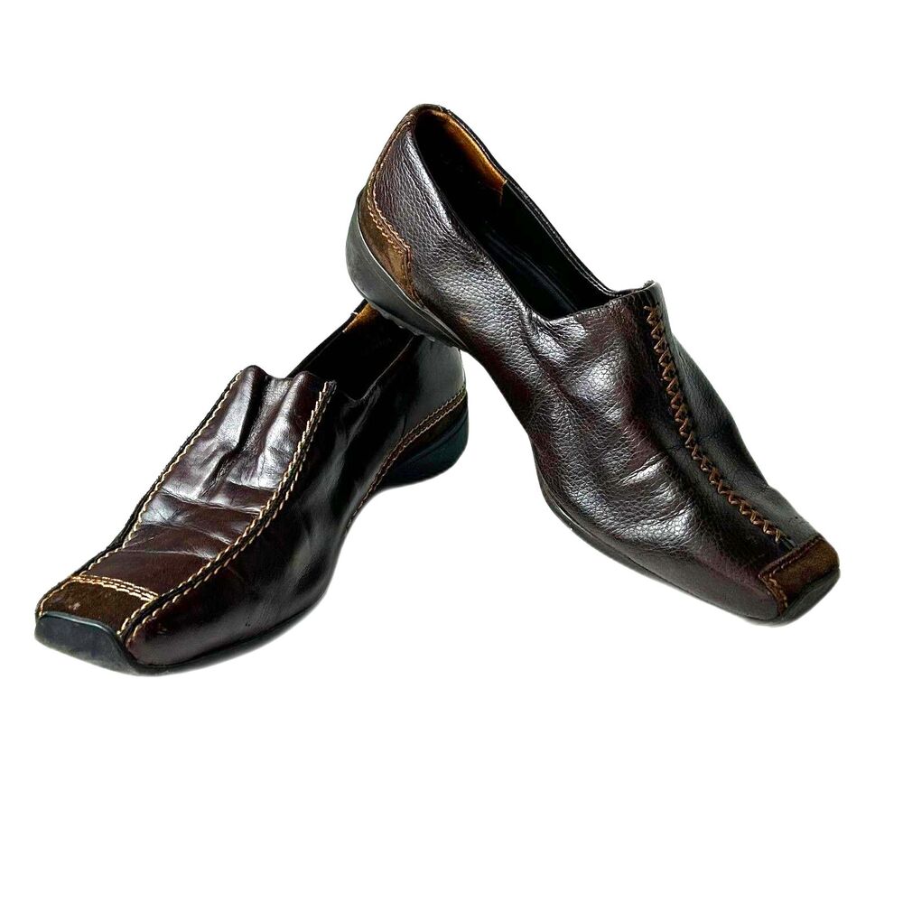 Paul Green Women's Munchen Brown Leather Mismatched Flats Size 5/US 7.5-8